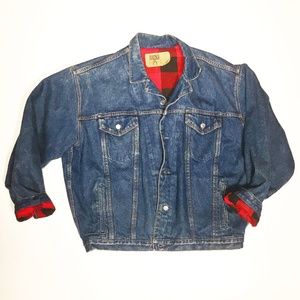 Vintage GAP BLUE JEAN DENIM Jacket with Flannel
